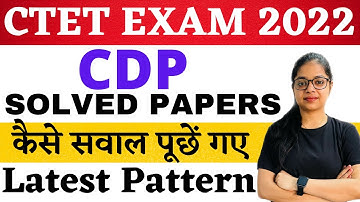 What type of questions were asked in CTET 2022 paper | CTET CDP 2022 SOLVED PAPER | CDP BY RUPALI