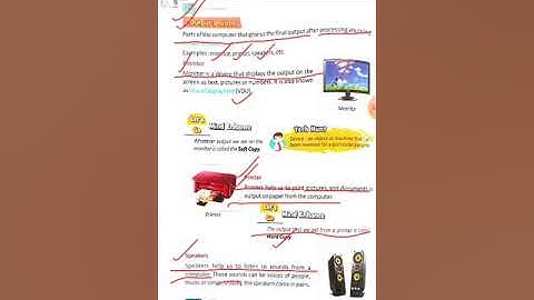 Class 2 Computer Ch 3 (Input Output Device) Video part 3