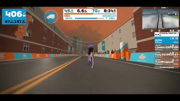 HL1LLQ 아재의 ZWIFT  STAGE 4b:RACE LIKE A CHAMP. Cobbled Climbs Reverse.
