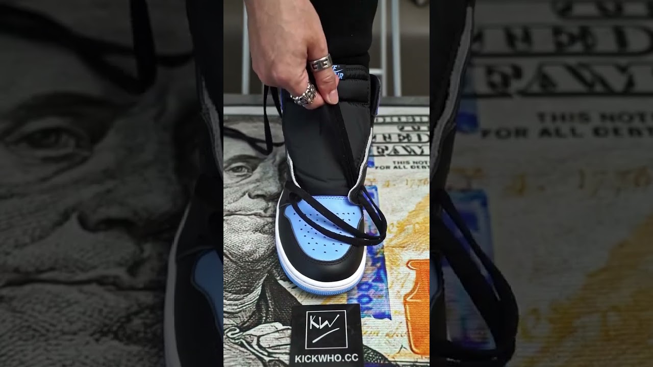 How to lace Nike Air Jordan 1 Retro High OG University Blue.❤️☑️