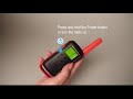 Talkabout twoway radios  how to start