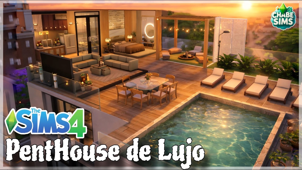 ✨ Construí el PENTHOUSE MÁS LUJOSO en Los Sims 4 🏠