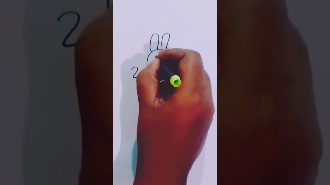 how to draw a rabbit from number 200
