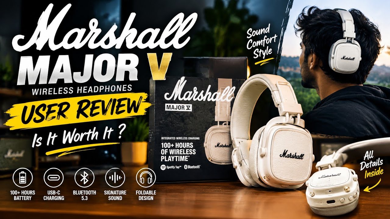 Getting Started With Your Marshall Major V Headphones - YouTube