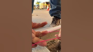 How to tie a string line to a nail part 2 #howtotieastringline #concrete #contractor