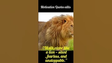 “Lions don’t follow the crowd, they create their own path 🦁🔥#shorts #motivation #quotes