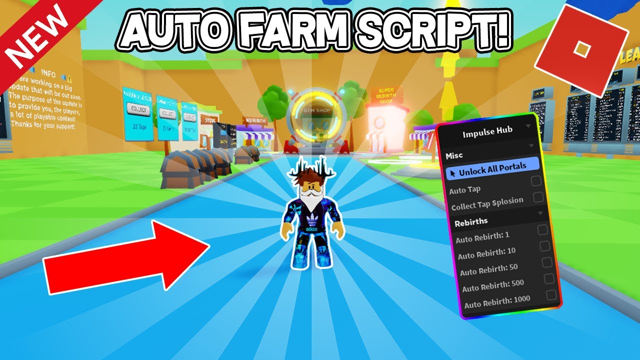 New Op Auto Farm Tapping Simulator Script Unlimited Taps Roblox Youtube - in out burger v3 roblox