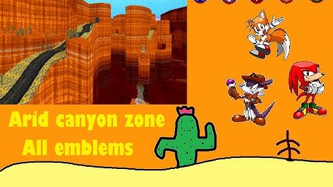 SRB2 Arid canyon All emblems | Sonic robo blast 2