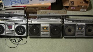 NEC RMS-2100R unbox cassette radio play or Sharp GF-8585