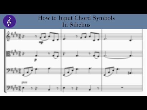 How to Input Chord Symbols into Sibelius