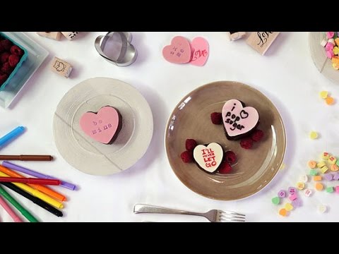 How to Make Conversation Heart Cakes For Valentine