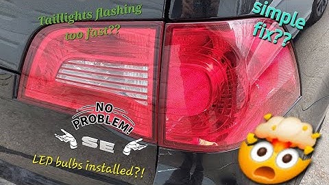 How to fix hyperflashing in taillights after LED bulb install.
