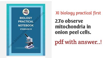 To observe mitochondria in onion peel cells biology practical class 11 experiment 2 part a answers