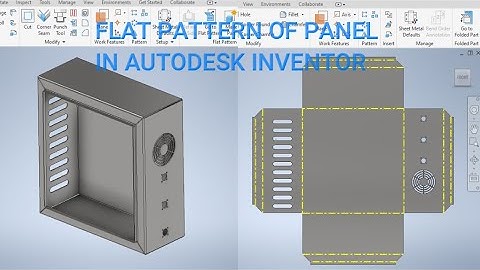Flat Pattern of Electric Panel in Autodesk Inventor Sheet Metal || Inventor Sheet metal Tutorials 3d