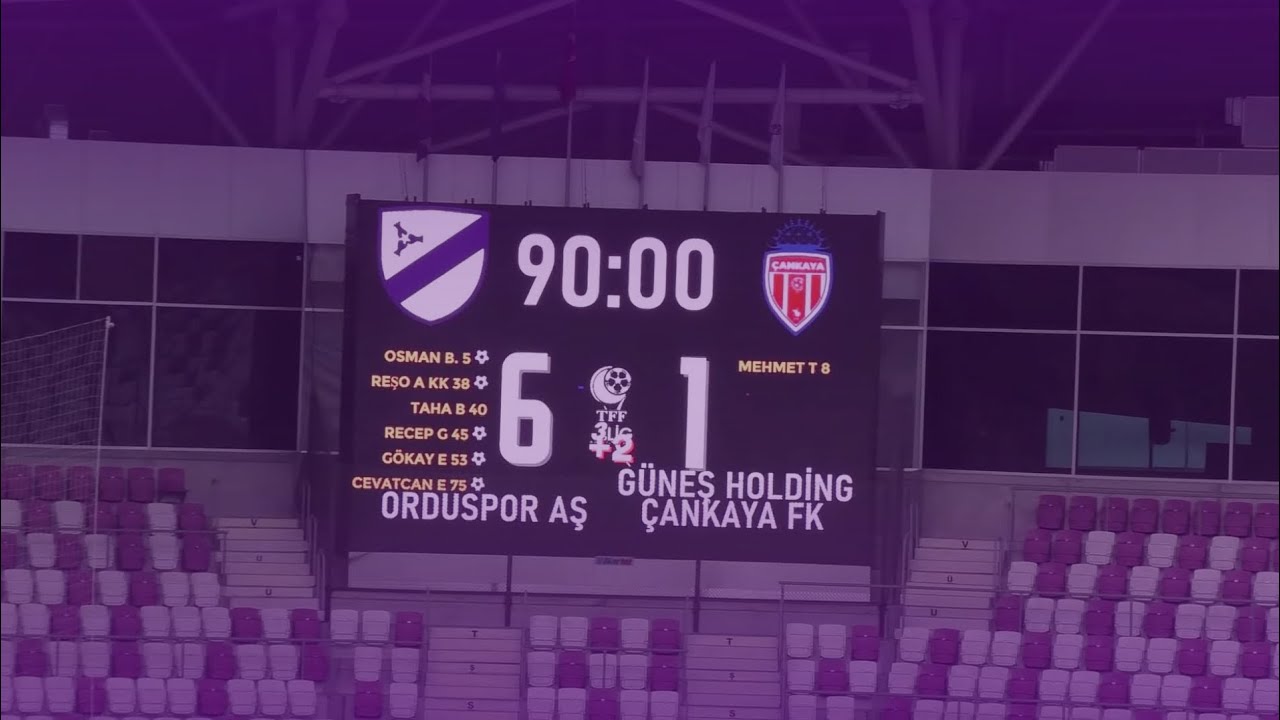 Orduspor 1967 A.Ş. 6-1 Çankaya FK Maç Özeti