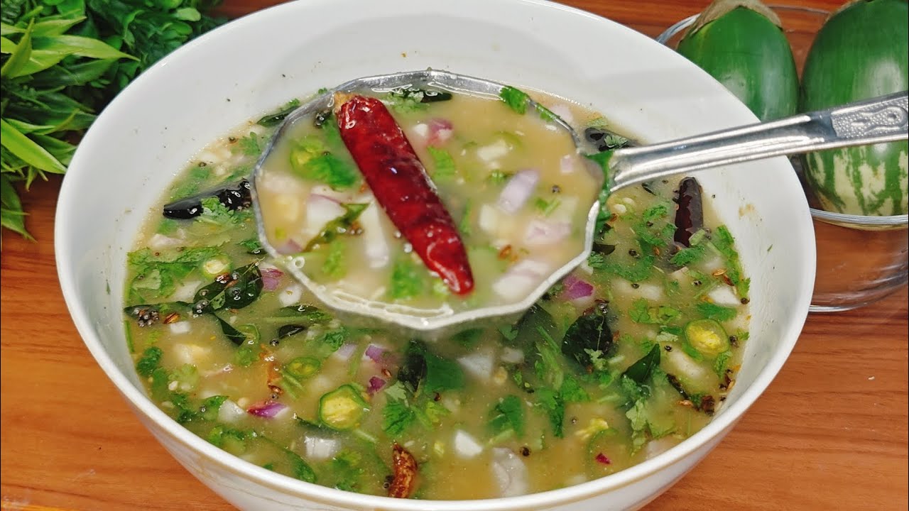 Вот как приготовить пачи пулусу | Традиционный летний рецепт Андхры #пачипулусу #еда #готовка #овощи