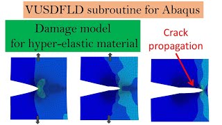 Damage model using VUSDFLD subroutine in Abaqus | Hyperelastic material damage model