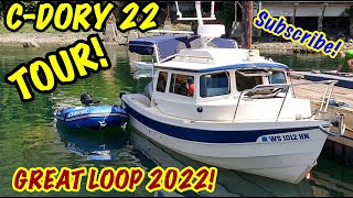 CDORY 22 BOAT TOUR  COMPLETE TOUR of our boat inside & out! Like TRIP SMITH's! GREAT LOOP 2022!