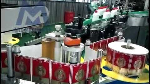 MIC-Round bottle front and back sides labeling machine