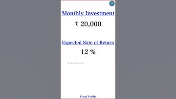 SIP Calculator | Rs 20,000 Monthly for 5 Years | Fiscal Techie #shorts