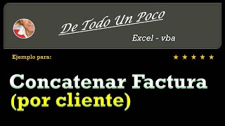 Concatenar los números de factura por cliente.