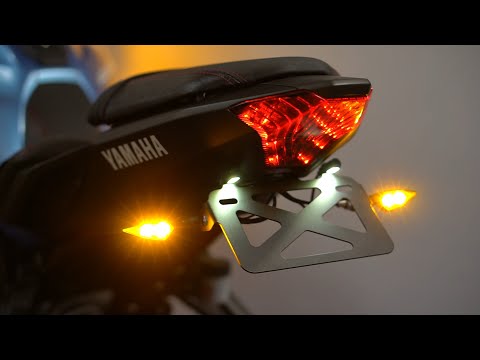 Brogue Motorcycles MT07 -FZ07-   Tail Tidy Kit   A Complete Plug u0026 Play Solution   Install Video