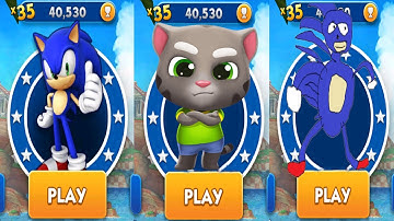 Sonic Dash vs Go Sanic Goo MEME vs Talking Tom Gold Run - All Characters Unlocked All Bosses