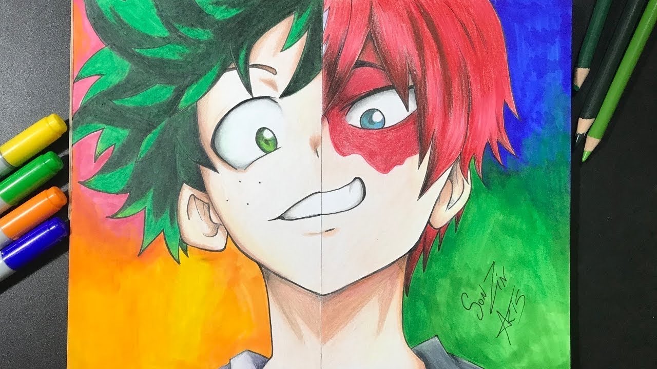 COMO DIBUJAR MIDORIA y TODOROKI - Boku no hero academia - thptnganamst.edu.vn