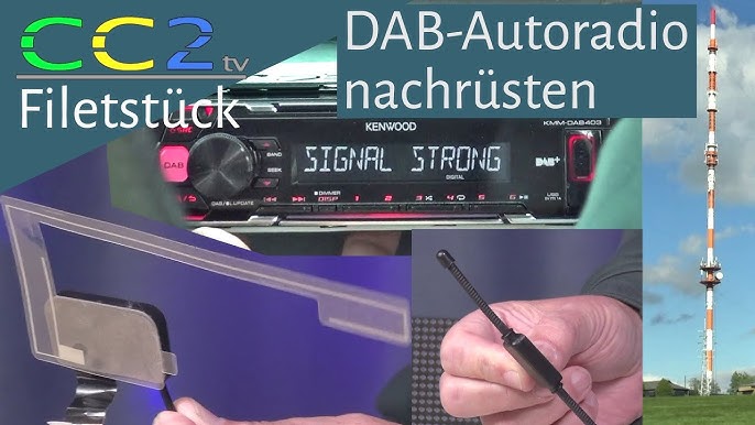 DAB+/ DAB SMA Antenne PKW Digital Radio Klebeantenne Antenne Scheibenantenne
