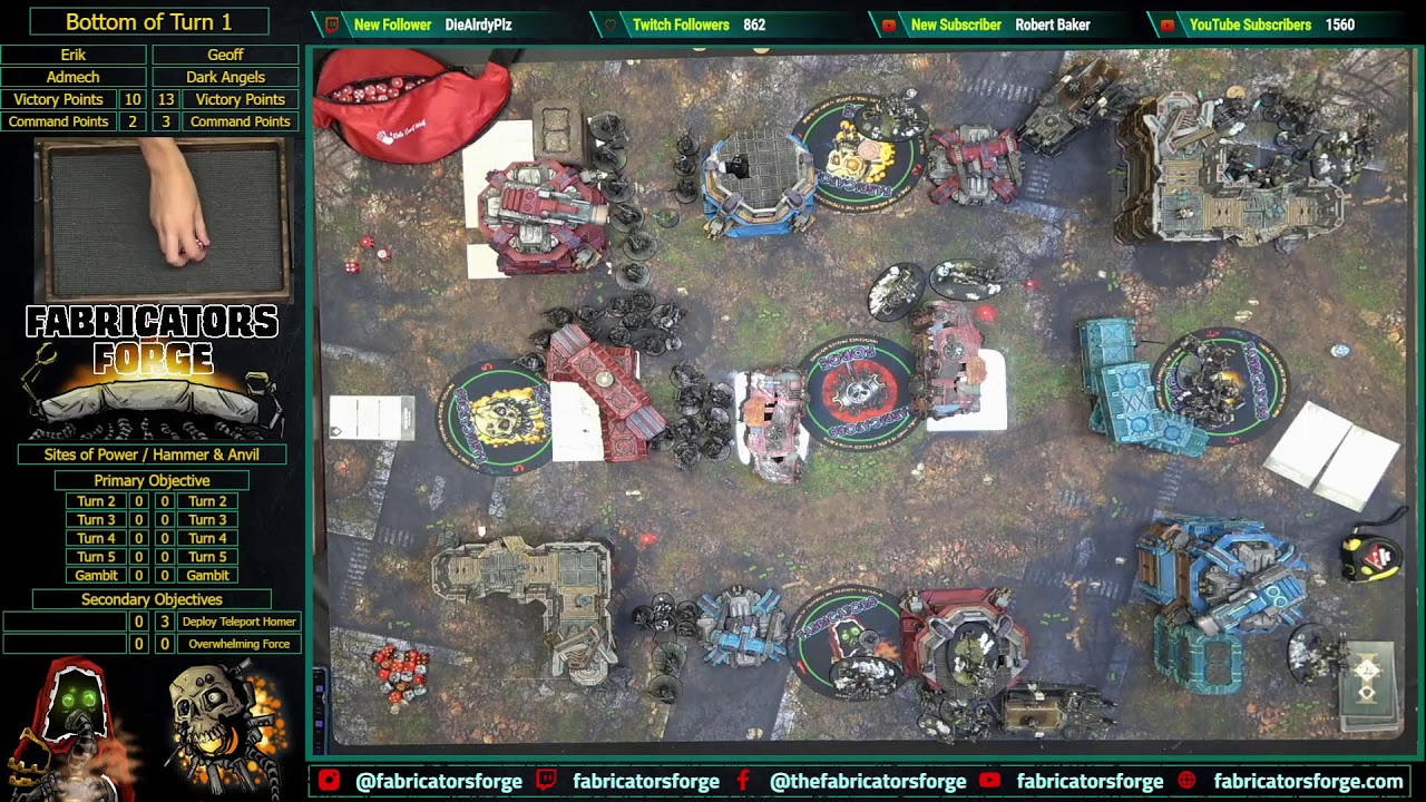 40k War for the Forge GT - R4 - Dark Angels (Geoff) vs Erik (Admech)