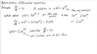 to autonomous differential equations Math Insight