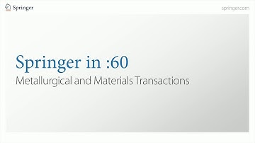 Springer in :60 - Metallurgical and Materials Transactions