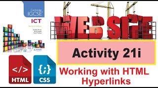 Activity21i | HTML hyperlink | IGCSE ICT Web design | Hodder Education