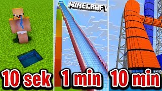 Minecraft BUDUJĘ ZJEŻDŻALNIE WODNĄ W 10 SEKUND, 1 MINUTĘ I 10 MINUT! Minecraft BUDUJĘ ZJEŻDŻALNIE WODNĄ W 10 SEKUND, 1 MINUTĘ I 10 MINUT!