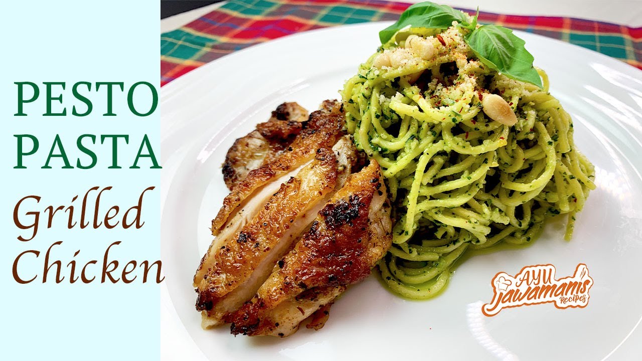 PESTO PASTA GRILLED CHICKEN SONY ZV1 面 معكرونة PESTO SAUCE