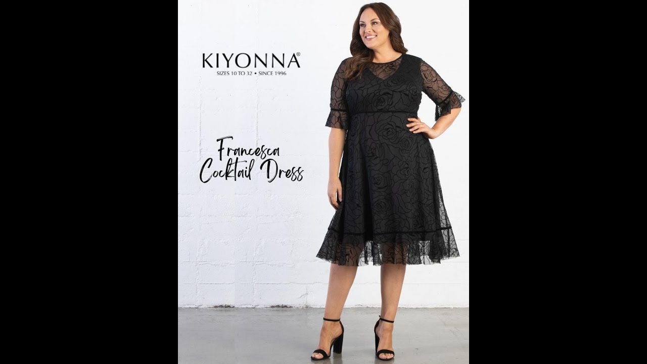 Plus Size Dress | Francesca Cocktail Dress in Midnight by Kiyonna