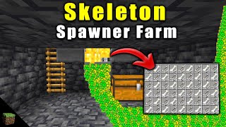 EASIEST 1.20 Skeleton Spawner Farm for Minecraft Bedrock
