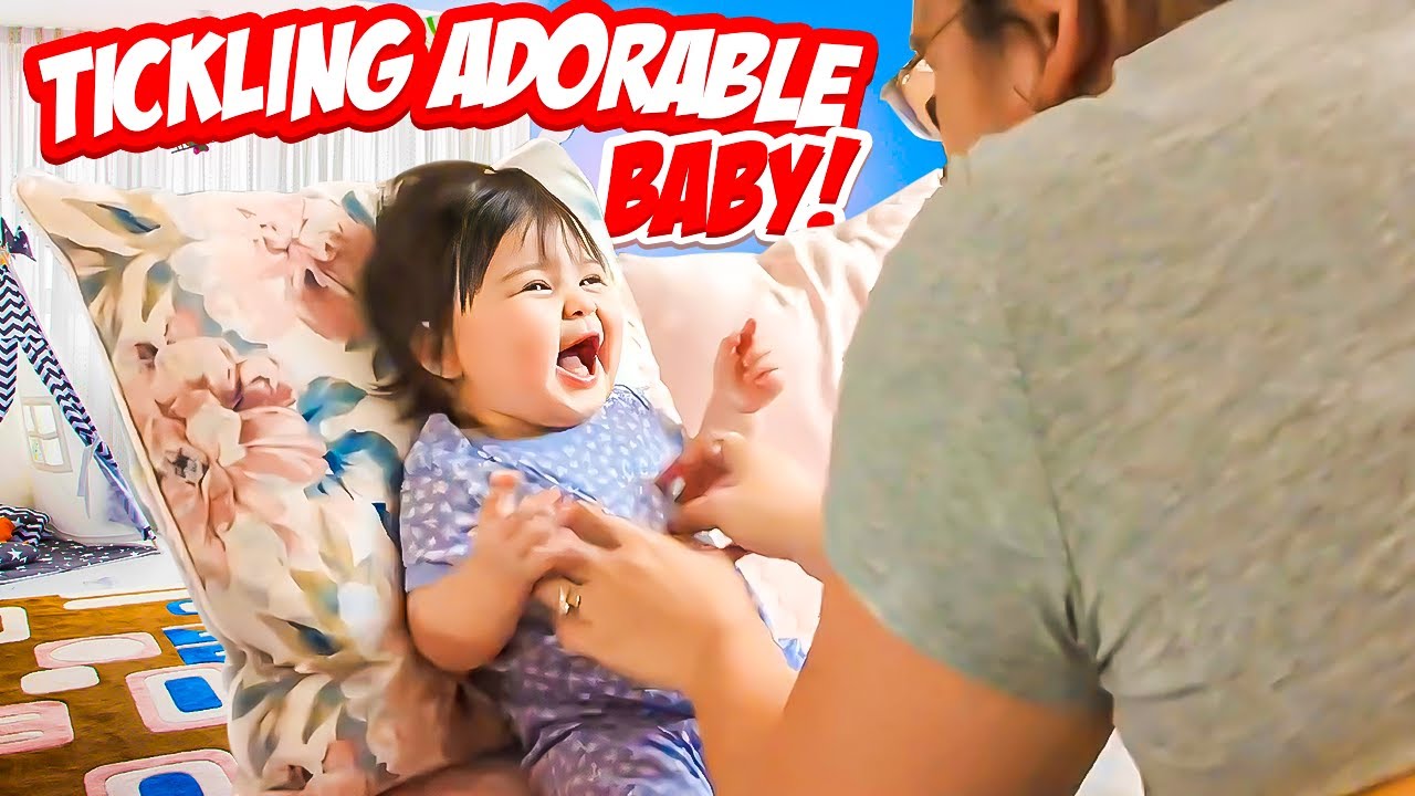 Tickling Adorable Baby Phoebe - YouTube
