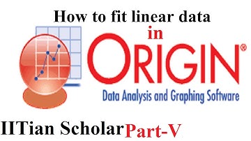 Linear fitting in Origin || Step by step || Origin tutorial by IITian Scholar || Linear fit
