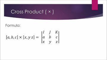 Dot vs Cross Product