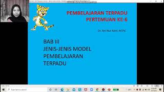 Jenis-jenis Model Pembelajaran Terpadu
