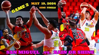 SAN MIGUEL vs RAIN or SHINE  2024 Game 2 Semi Finals PBA Game Today - May 19, 2024 #pbascheduletoday