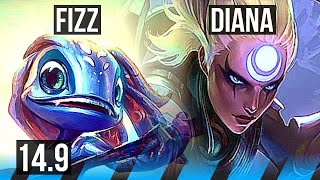 FIZZ vs DIANA (MID) | Rank 5 Fizz, Legendary, 15/5/12 | EUW Grandmaster | 14.9