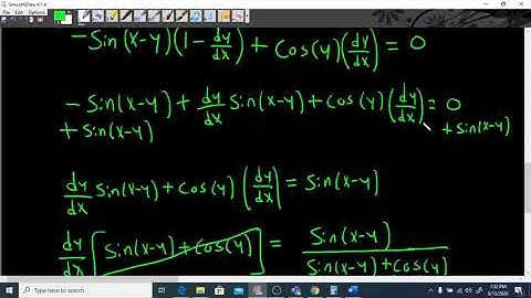 AP 3.2 Equation of Tangent Line Implicit Trig example