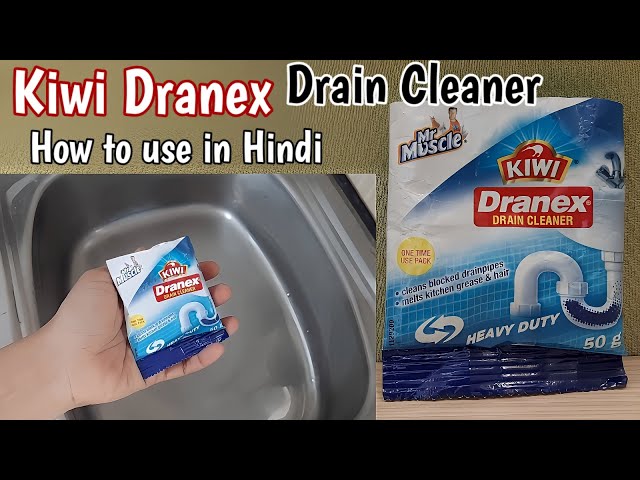 Kiwi Dranex Drain Cleaner How to use in Hindi | KIWI Dranex Drain Cleaner Review & Demo in Hindi class=