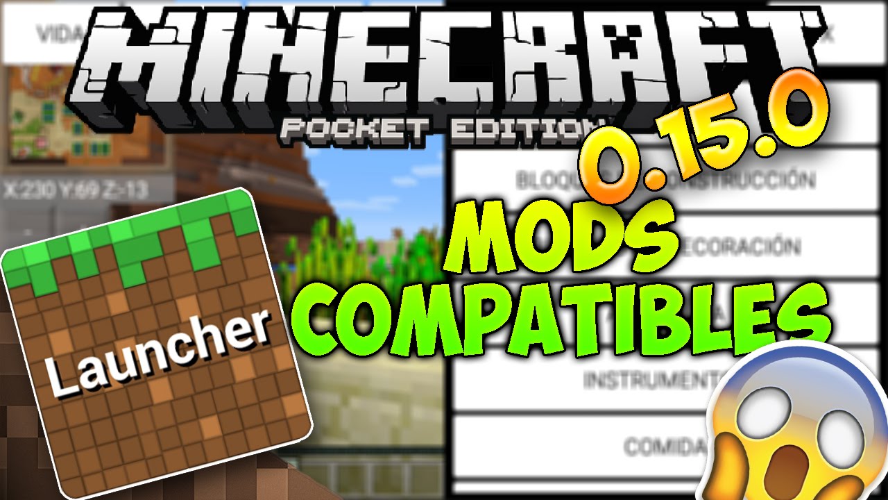 Minecraft Pe 0 15 0 Nuevo Block Launcher Compatible Con Mods Mini Map Mod Y Too Many Items Mod Youtube