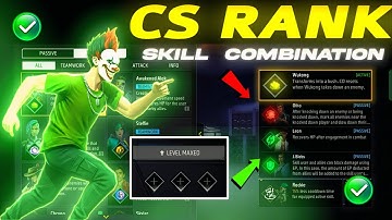 CS rank NEW Combination 2025 | Best Character Combination in Free Fire | Best Character combination