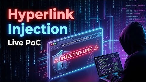 Hyperlink Injection Vulnerability Found LIVE on Apna College | Ethical Hacking PoC