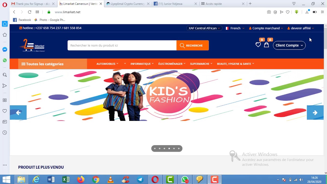 LIMARKET 1- Comment obtenir un compte client sur limarket ?