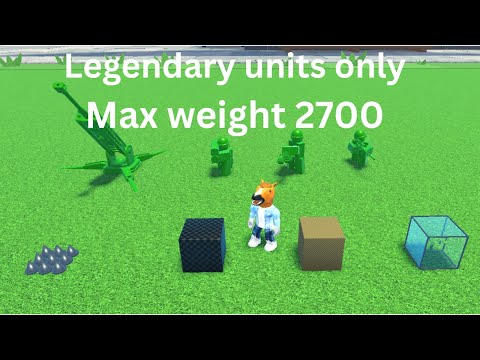 Challenge: Legendaries only, max weight 2700 in Toy Defense Roblox